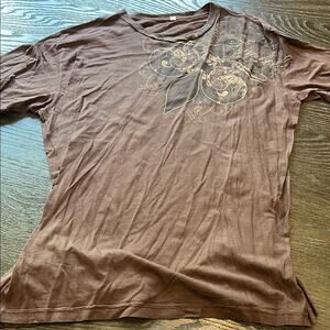 Men's Brown Graphic T-Shirt